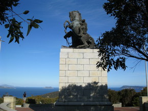 Albany War Memorial, and view over King George Sound.